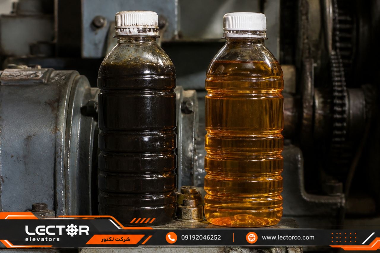 مقایسه روغن کهنه و تازه گیربکس